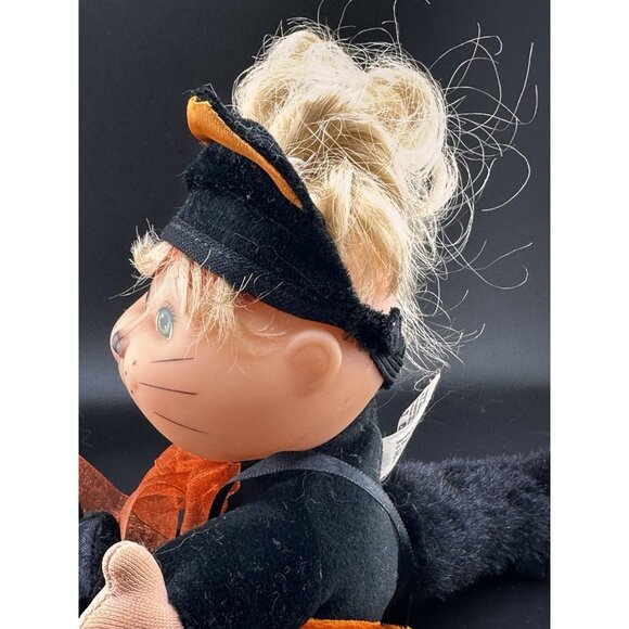 2000 Cabbage Patch Kids Black Cat Plush Doll 10" Halloween Vtg HTF Rare - Picture 8 of 16